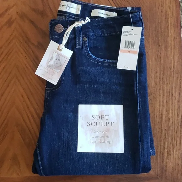 NWT Jessica simpson arrow straight blue jeans size 26 - Picture 1 of 8